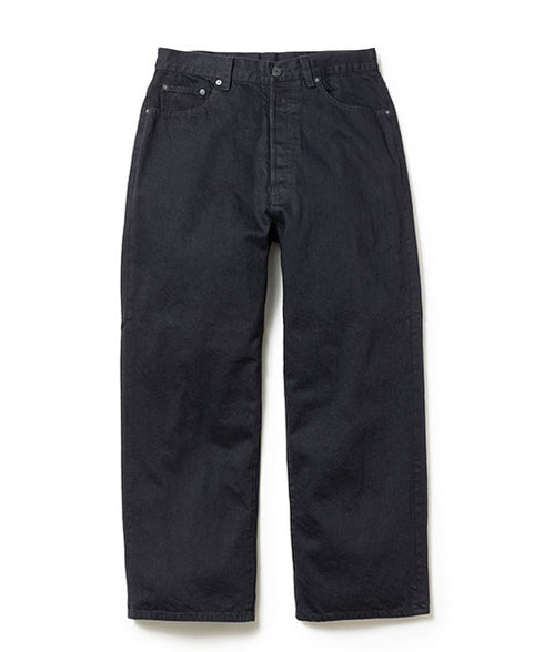 MR.OLIVE/RINSE WASH 12oz CRUNCH DEINIM / 5 POCKET WIDE JEANS ミスターオリーブ/リンスウォッシュ12ozクランチデニム/5ポケットワイドジーンズ